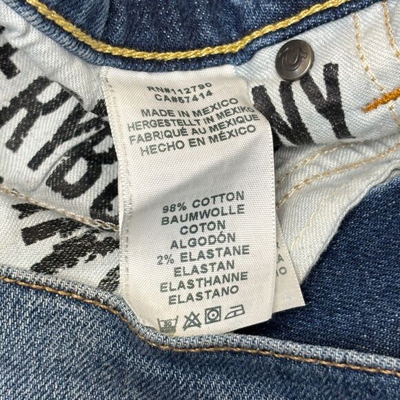 True Religion Men Flap Ricky Relaxed Straight Jeans Size 40 Blue Denim D046 -7 - Picture 12 of 16